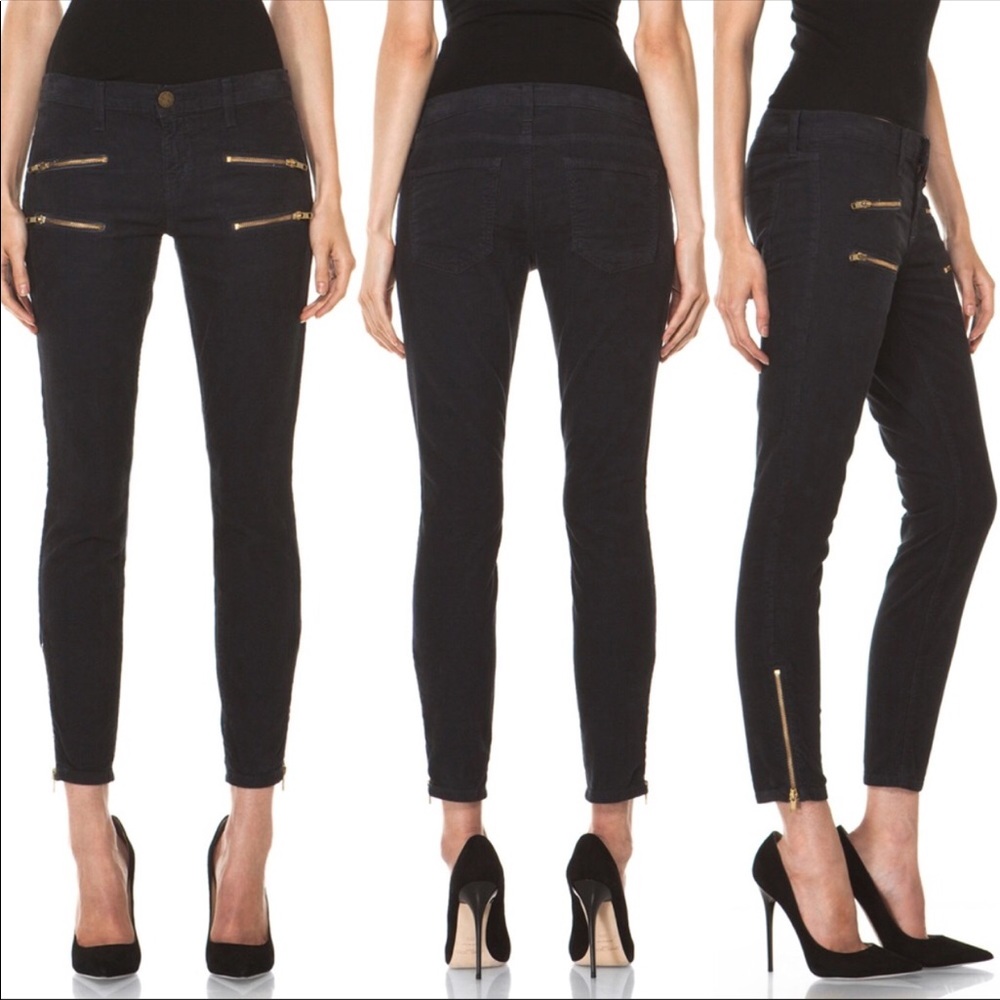 Current/Elliott Multi Zip Stiletto Skinny Jeans